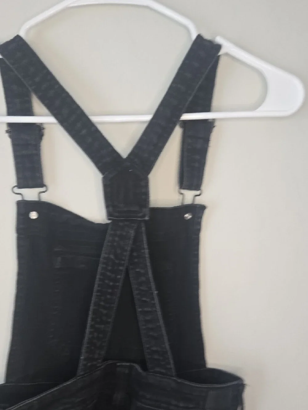 Celebrity Pink Girls Black Denim Overalls with Bib Front